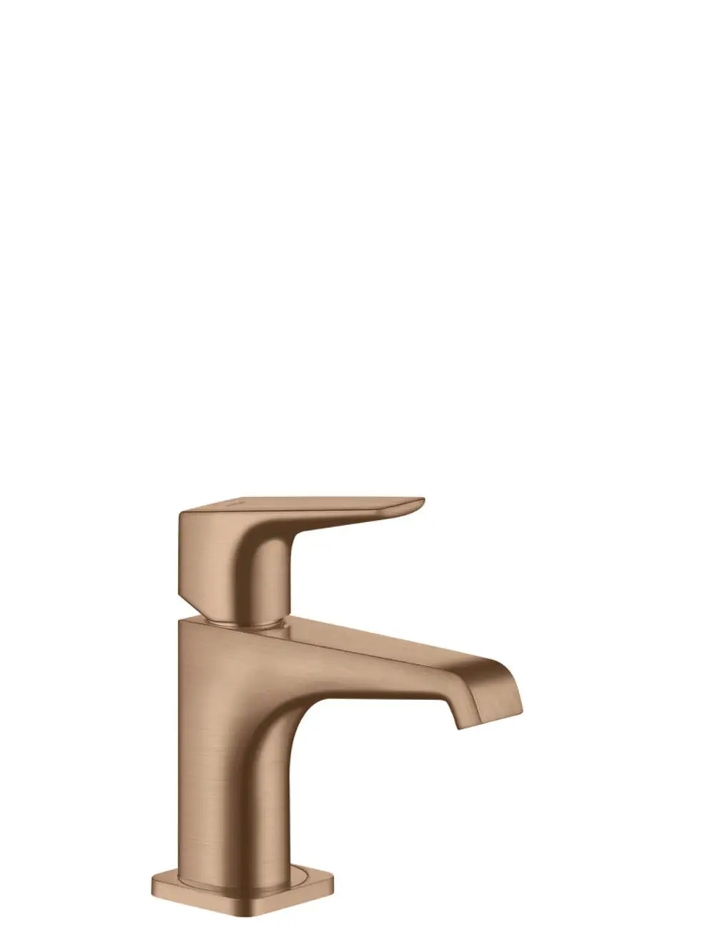 Einhebel-Waschtischmischer in brushed red gold, mit Hebelgriff. Durch die Bauweise von AXOR geeignet für Handwaschbecken und mit Ablaufgarnitur.